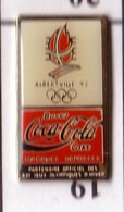 CC85 Pin's Albertville Jeux Olympiques Coca Cola Défaut Rouge Signé Cojo 1988 époxy Achat Immédiat - Olympic Games