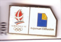 CC84 Pin's Albertville Jeux Olympiques Arjomari Arches Vosges Papier Signé Cojo 1990 Achat Immédiat - Olympic Games