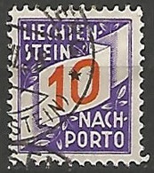 LIECHTENSTEIN / TAXE N° 14 OBLITERE - Segnatasse