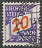 LIECHTENSTEIN / TAXE N° 16 OBLITERE - Strafportzegels