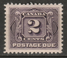 Canada 1906 Sc J2  Postage Due MH* Some Disturbed Gum - Postage Due