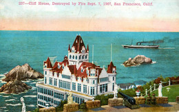 San Francisco - Cliff House - Destroyed By Fire 7 September 1907 - California Usa états Unis - San Francisco