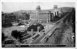 Barcelona - Barcelone - Plaza Cataluña Y Paseo Gracia - Tramway Tram - Espagne España - Barcelona