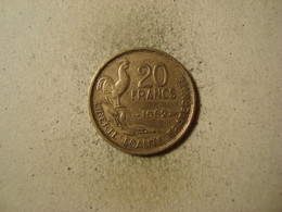 MONNAIE FRANCE 20 FRANCS G / GUIRAUD 1952 - 20 Francs