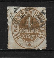 1865 SCHLESWIG-HOLSTEIN 4 SCH. MICHEL: 25 USED - Schleswig-Holstein