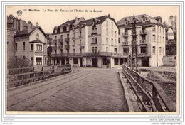 BOUILLON ..-- Après La Guerre De 40 . Pont De France Provisoire En Bois . Hôtel De La Semois . - Bouillon