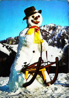 ►  Bonhomme De Neige  Luge  Snowman Timbre Stamp Albert Anker - Spielzeug & Spiele