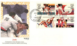 (BB 2) USA - Fleetwood FDC - Olympic Games Judo - Sin Clasificación