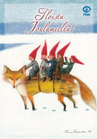Postal Stationery - Elves - Brownies - Gnomes Riding On Fox  - Plan - Suomi Finland - Postage Paid - Sin Clasificación