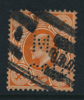 GB - KEVII 1910 - SG M25(3)/SG241 4d ORANGE-RED P.14 (DLR) Perfin "M R / C¬∞ Ld" - Oblitérés