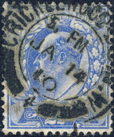 GB KEVII SG230 2-1/2d Used "CRICKELWOOD S.O.N.W. / 4" 1910 Double Circle DS - Oblitérés