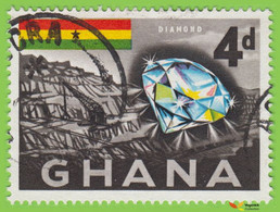 Voyo GHANA 4d 1959 Mi # 54 (o)  Diamond - Ghana (1957-...)
