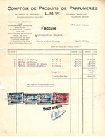 Comptoir De Produits De Parfurmeries - L.M.W. - Essence De Gion - Brillantine - Etterbeeck  1945. - Droguerie & Parfumerie