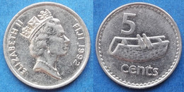 FIJI - 5 Cents 1992 "Fijian Dum - Lali" KM# 51a Elizabeth II Decimal Coinage (1971) - Edelweiss Coins - Fidji