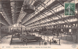 69-LYON-EXPOSITION INTERNATIONALE 1914- INTERIEUR DU GRAND HALL - ( VOITURES ) - Other & Unclassified