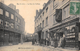 76-EU- LA RUE DU COLLEGE - Eu