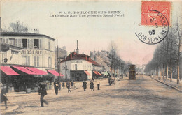 92-BOULOFNE-SUR-SEINE- LA GRANDE RUE VUE PRISE DU ROND-POINT - Boulogne Billancourt