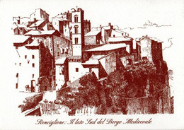 RONCIGLIONE - IL LATO SUD DEL BORGO MEDIOEVALE - DISEGNO A CHINA DEL MAESTRO A.PIERI - VITERBO - NVG FG - C230 - Viterbo