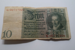 Reichbanknote 10 Marks 1929 - 10 Mark