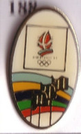 CC155 Pin's Albertville Jeux Olympiques Drapeaux Signé Cojo 1991 Nombreuses Fois Argenté Achat Immédiat - Olympic Games