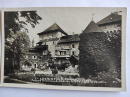 Cpa, Carte Photo, Trés Belle Vue, LUGRIN TOUR RONDE Haute Savoie, Façade Intérieure Du Château De La Duchesse De Vendôme - Lugrin