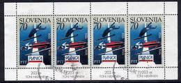 SLOVENIA 1994 Ski Jump Championships With Marginal Inscription  Postally Used Sheetlet.  Michel 78 Kb II - Slovénie