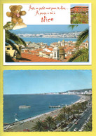 06 - NICE . " PROMENADE DES ANGLAIS " & " MULTI-VUES " . 2 CPM - Réf. N° 28102 - - Sets And Collections