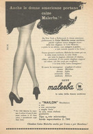 # CALZE MALERBA 1950s TYPE 2 Advert Pubblicità Publicitè Reklame Stockings Bas Medias Strumpfe - Bas