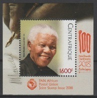 Centrafrique Central Africa 2018 Mi. ? S/S Joint Issue PAN African Postal Union Nelson Mandela Madiba 100 Years - Emissions Communes