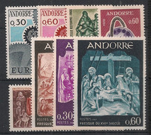 Andorre - Année Complète 1967 - N°Yv. 179 à 186 - 8 Valeurs - Neuf Luxe ** / MNH / Postfrisch - Années Complètes