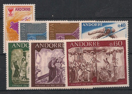 Andorre - Année Complète 1968 - N°Yv. 187 à 193 - 7 Valeurs - Neuf Luxe ** / MNH / Postfrisch - Années Complètes