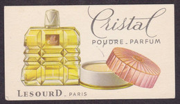 Publicité Carte Parfumée Parfum Beauté Cristal Lesourd Paris - Oud (tot 1960)