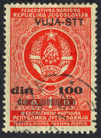 Revenue Tax TRIESTE Zone B STT VUJNA VUJA 1948 1954 Yugoslavia Italy - Overprint USED 100/1 Din / Cat. BAREFOOT No. 47 - Usados