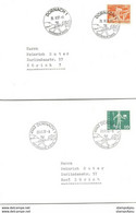 252 - 78 - Deux Enveloppes Avec Cachets Illustrés Dornach 1957 Et 1972 - Avec Et Sans Code Postal - Storia Postale