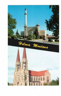 HELENA, Montana, USA, Split-View Described On Back, Old Chrome Postcard - Helena