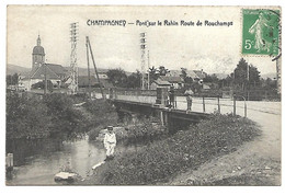 CPA 70 CHAMPAGNEY PONT SUR LE RAHIN ROUTE DE ROUCHAMPS RARE BELLE CARTE !! - Autres & Non Classés