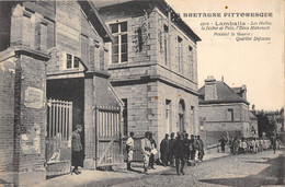 22-LAMBALLE- LES HALLES , LA JUSTICE DE PAIX, L'ECOLE MATERNELLE PENDANT LA GUERRE - Lamballe