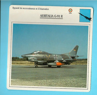 FICHE AVION---appareil De Reconnaissance Et D'observation --ITALIE---AERITALIA G-91 R--voir 2 Scans - Vliegtuigen