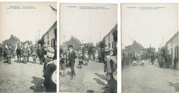 Hussignies - Fête Patriotique Du 12 Septembre 1920 - Photo + 3 Cartes Postales - Chièvres