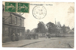 CPA 95 VILLIERS LE SEC LA PLACE  RARE BELLE CARTE !! - Sonstige & Ohne Zuordnung