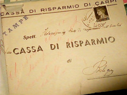 BUSTA PARTE DAVNTI  Cassa Risparmio Di CARPI VB1936 HU2367 - Carpi