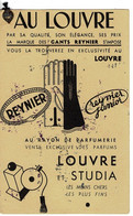 Buvard AU LOUVRE - Gants Reynier  - RARE - Parfum & Cosmetica