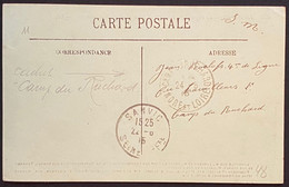 Carte Postale Du Paquebot France En Franchise Militaire Dateur Du Camp Du Ruchard Pour Un Travailleur RR - Esercito Belga