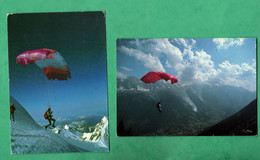 Parachutisme Parapente Paraglider Lot De 4 Cartes Postales 4 Postcards ( 4 Scans ) - Paracaidismo