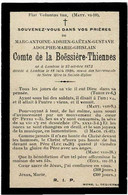 LOMBISE - Marc Antoine Comte De La BOËSSIERE-THIENNES - °1873 Et +1920 - Andachtsbilder