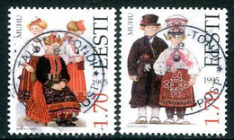 ESTONIA 1995 Regional Costumes Used.  Michel 248-49 - Estonie