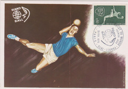 Illustration Betemps Hand Ball Championnat Monde Paris - CPM 10.5x15 TBE 1970 Affranchissement Philatelique Premier Jour - Handball