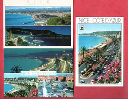 06 - NICE . " LA PROMENADE DES ANGLAIS " & " 2 MULTI-VUES " . 3 CPM - Réf. N°28124 - - Sets And Collections