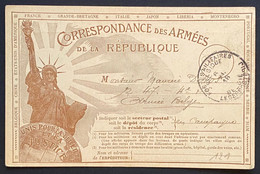 Carte Correspondance Des Armées De La Republique  Belge, Cachet " Postes Militaires Belgique " TTB - Armée Belge