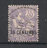 Maroc - 1907-10 - N°Yv. 24 - Mouchon 35c Violet - Oblitéré / Used - Used Stamps